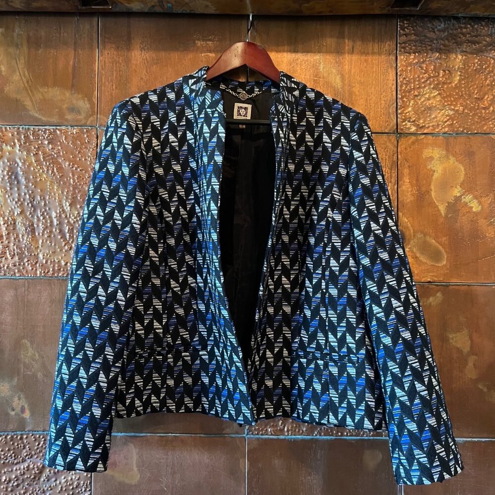 Anne Klein Women's Blazer * Blue and Black * XL